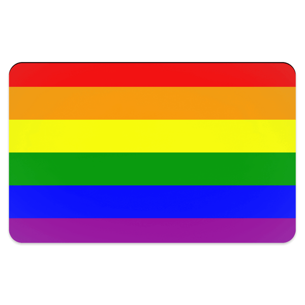 65 MCMLXV Gay Pride Rainbow Flag Print Pet Placemat 10x16 - 65mcmlxv