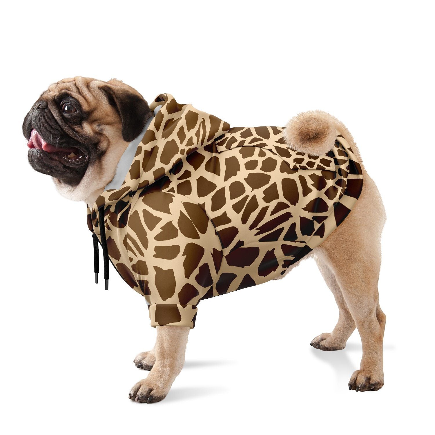 65 MCMLXV Giraffe Print Dog Zip Hoodie - 65mcmlxv