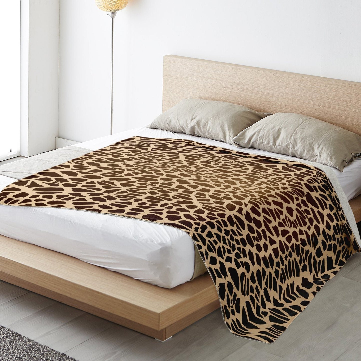 65 MCMLXV Giraffe Print Microfleece Blanket - 65mcmlxv