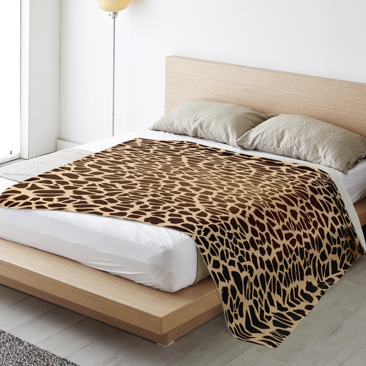 65 MCMLXV Giraffe Print Microfleece Blanket - 65mcmlxv