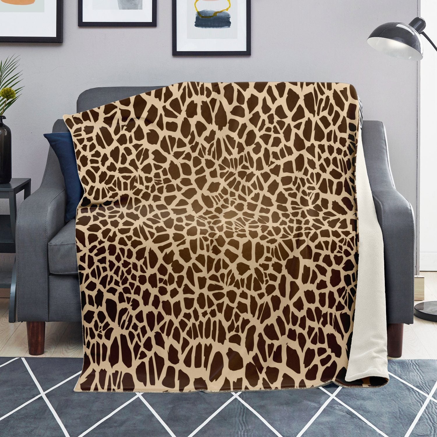 65 MCMLXV Giraffe Print Microfleece Blanket - 65mcmlxv