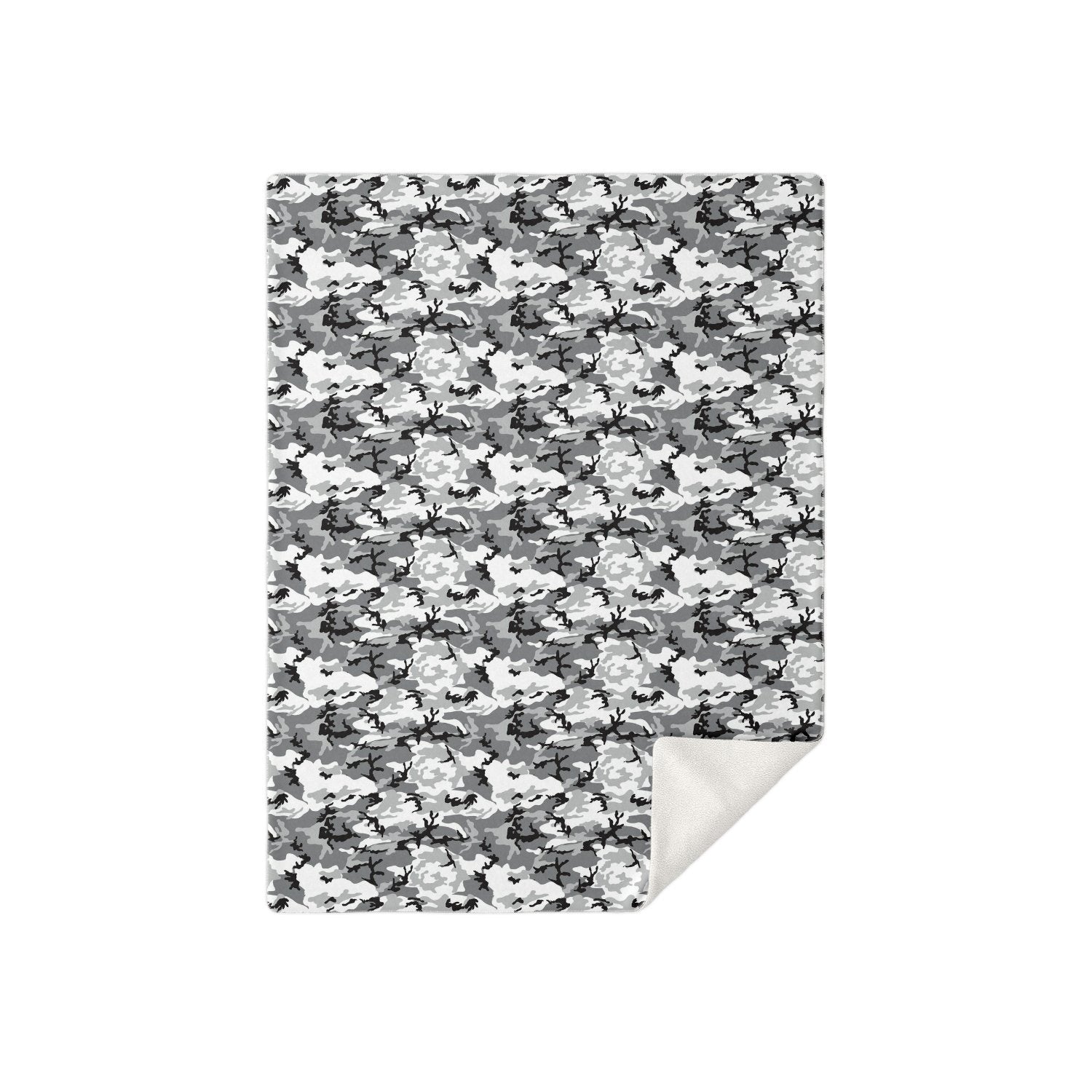 65 MCMLXV Grey Camouflage Print Microfleece Blanket - 65mcmlxv