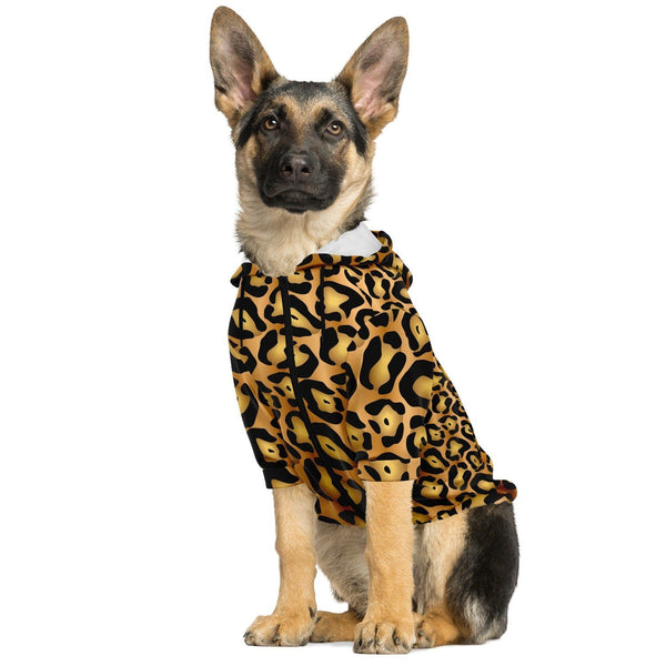65 MCMLXV Jaguar Print Dog Zip Hoodie - 65mcmlxv
