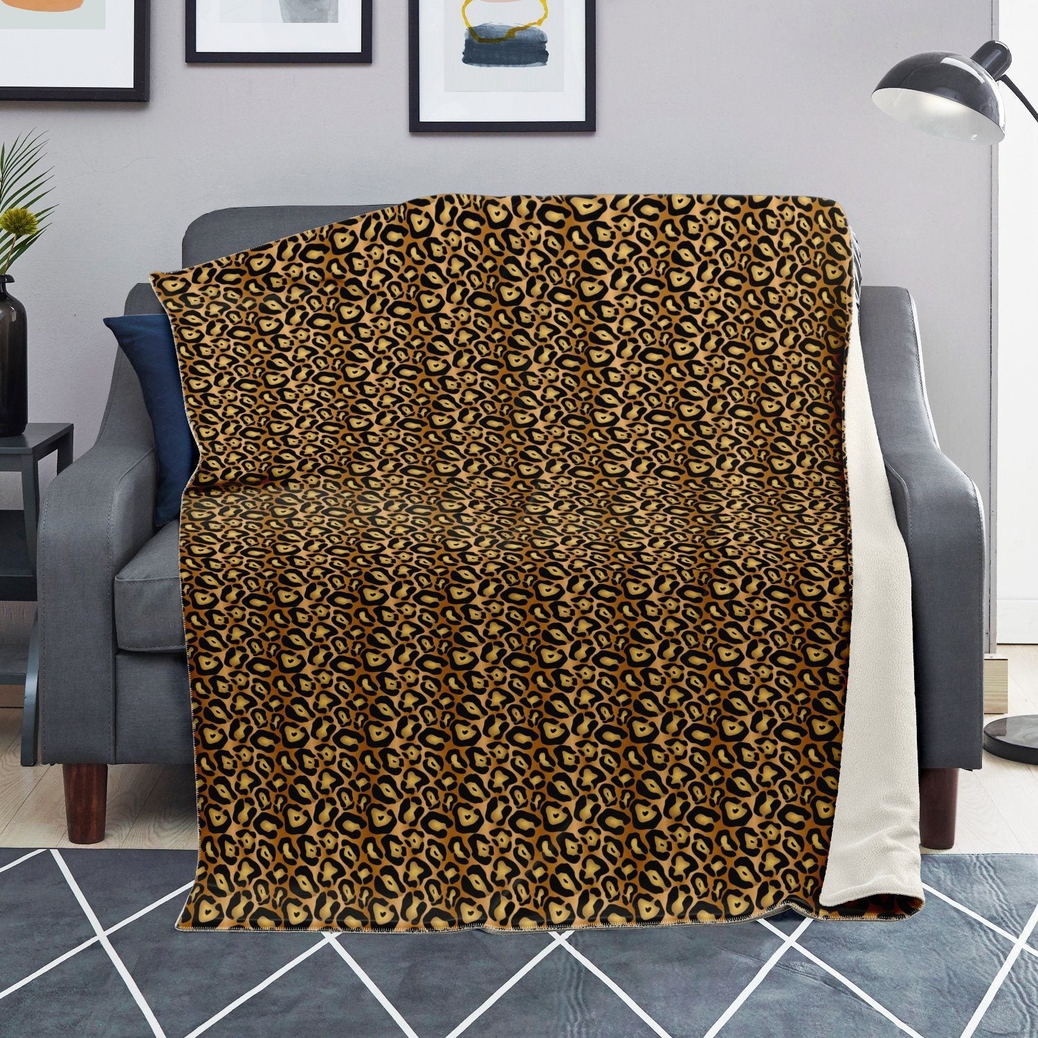 65 MCMLXV Jaguar Print Microfleece Blanket - 65mcmlxv