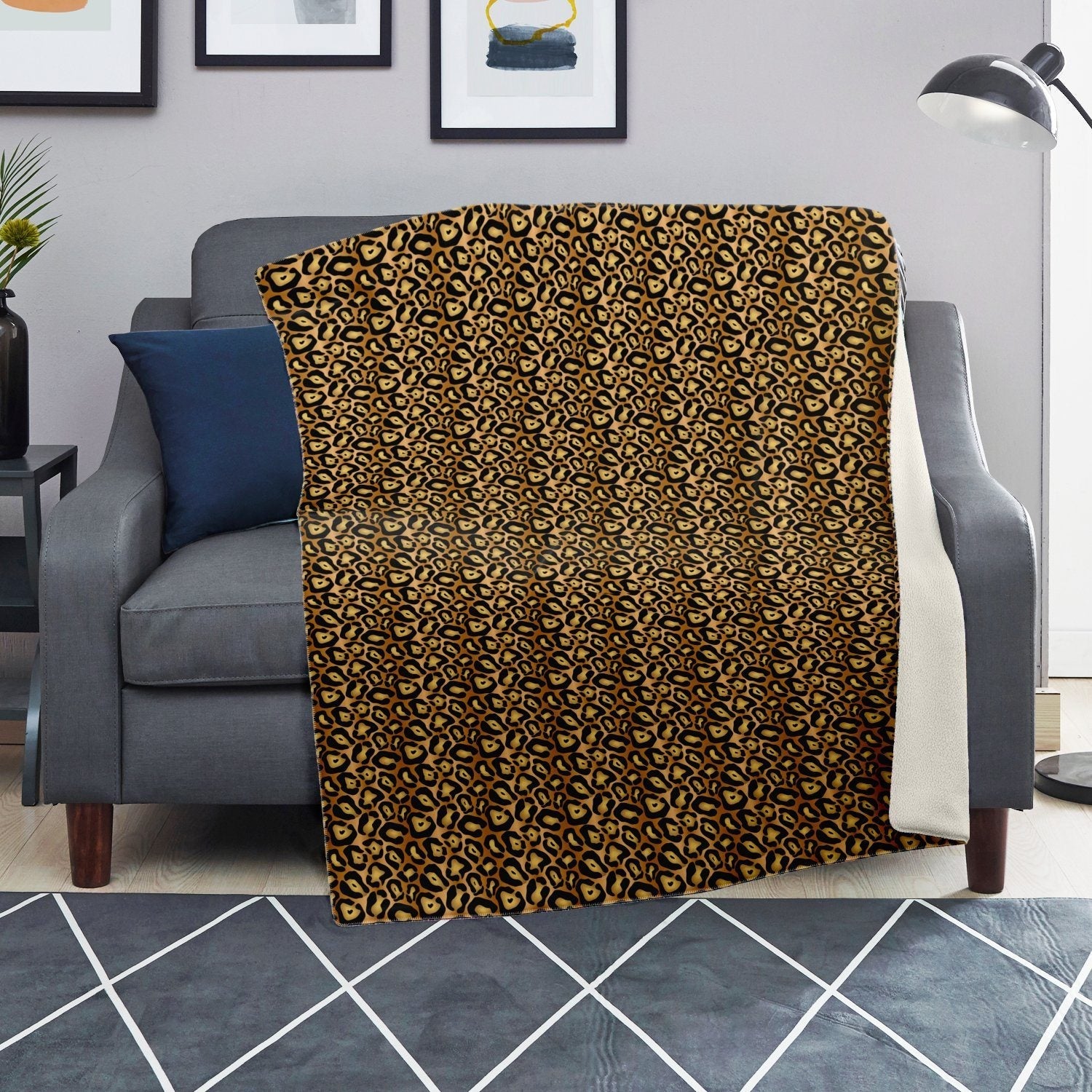 65 MCMLXV Jaguar Print Microfleece Blanket - 65mcmlxv