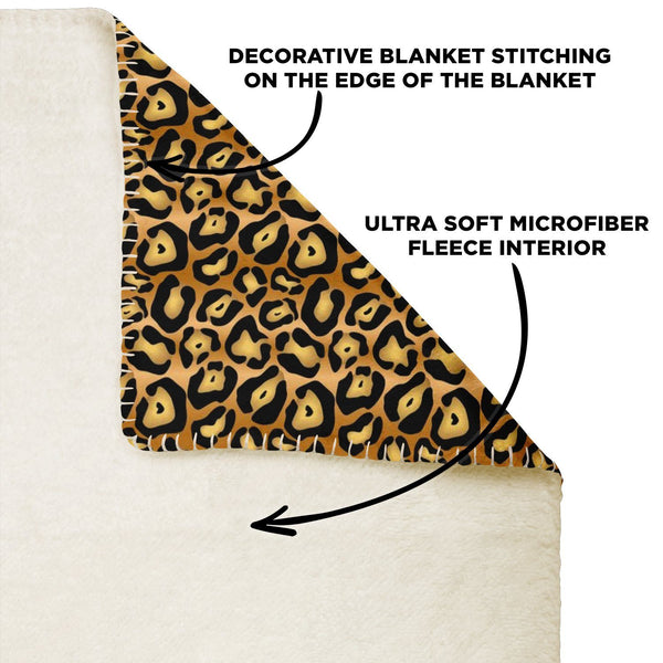 65 MCMLXV Jaguar Print Microfleece Blanket - 65mcmlxv