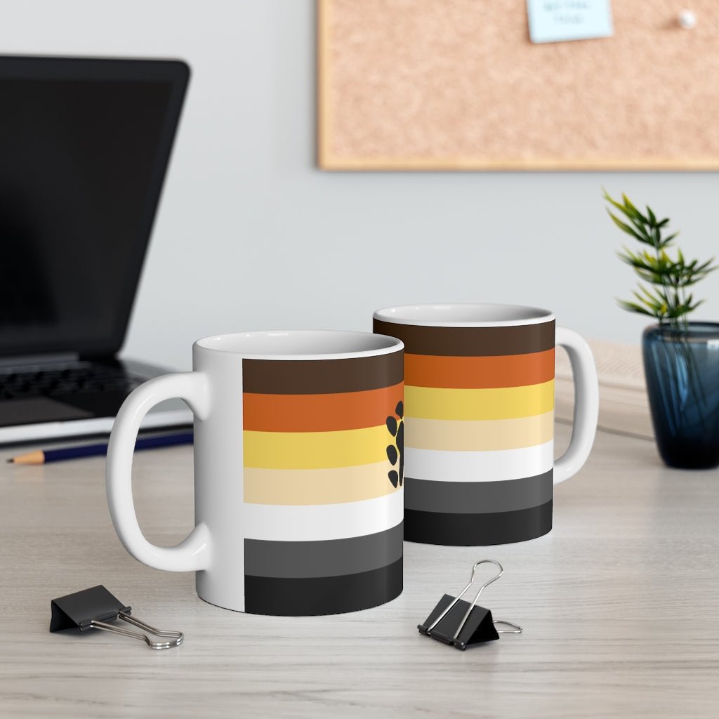65 MCMLXV LGBT Bear Pride Flag Print Ceramic Mug 11oz - 65mcmlxv