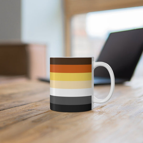65 MCMLXV LGBT Bear Pride Flag Print Ceramic Mug 11oz - 65mcmlxv
