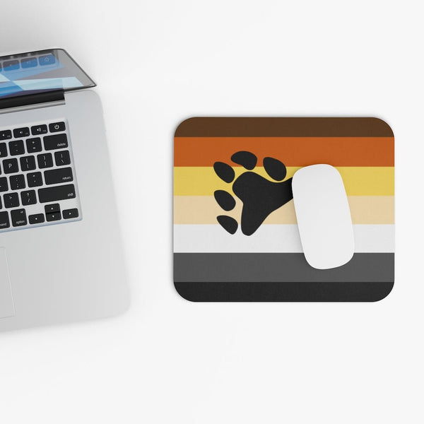 65 MCMLXV LGBT Bear Pride Flag Print Mouse Pad (Rectangle) - 65mcmlxv