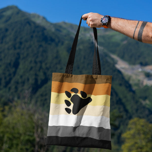 65 MCMLXV LGBT Bear Pride Flag Print Tote Bag - 65mcmlxv