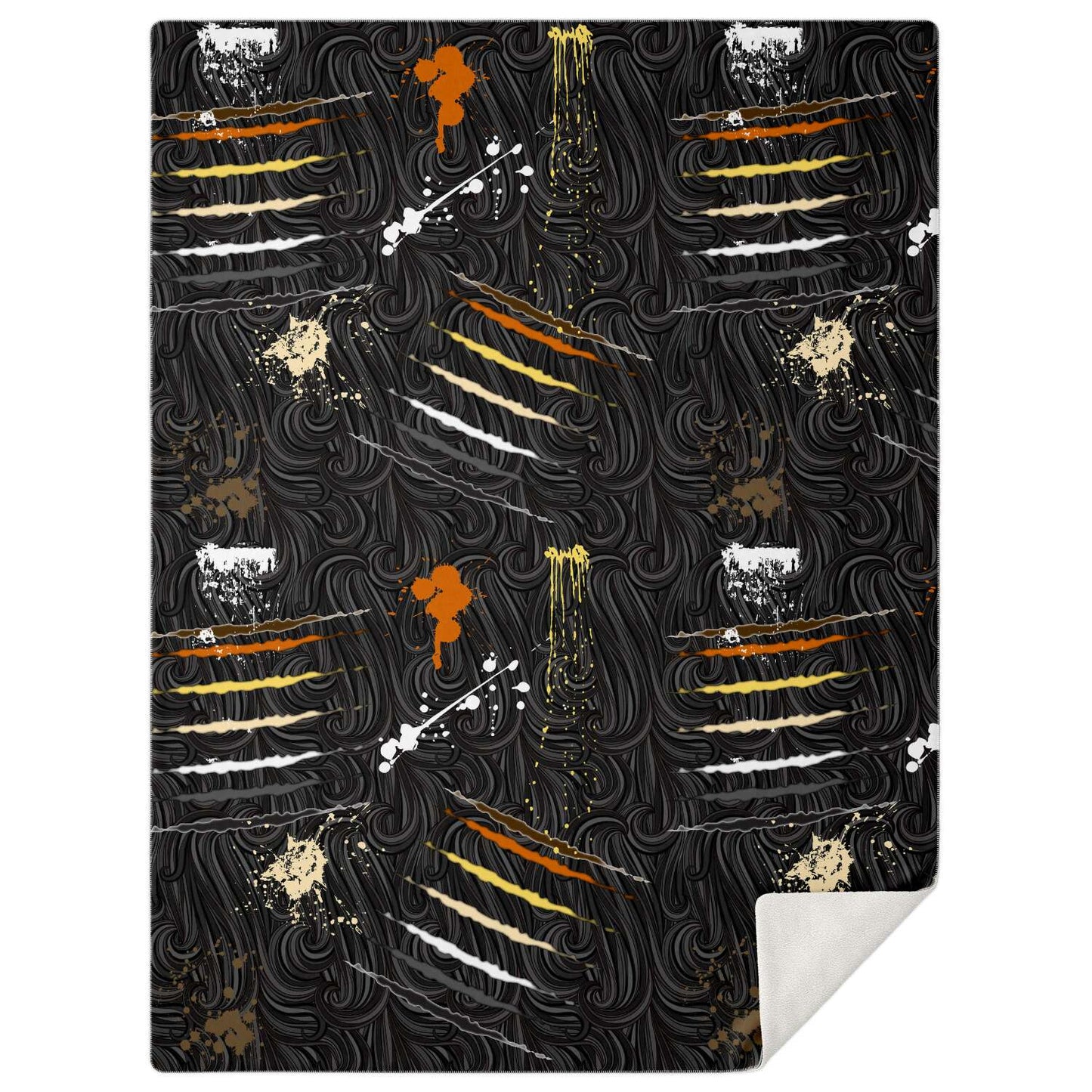 65 MCMLXV LGBT Bear Pride Flag Scratches and Splatter Fur Print Blanket - 65mcmlxv