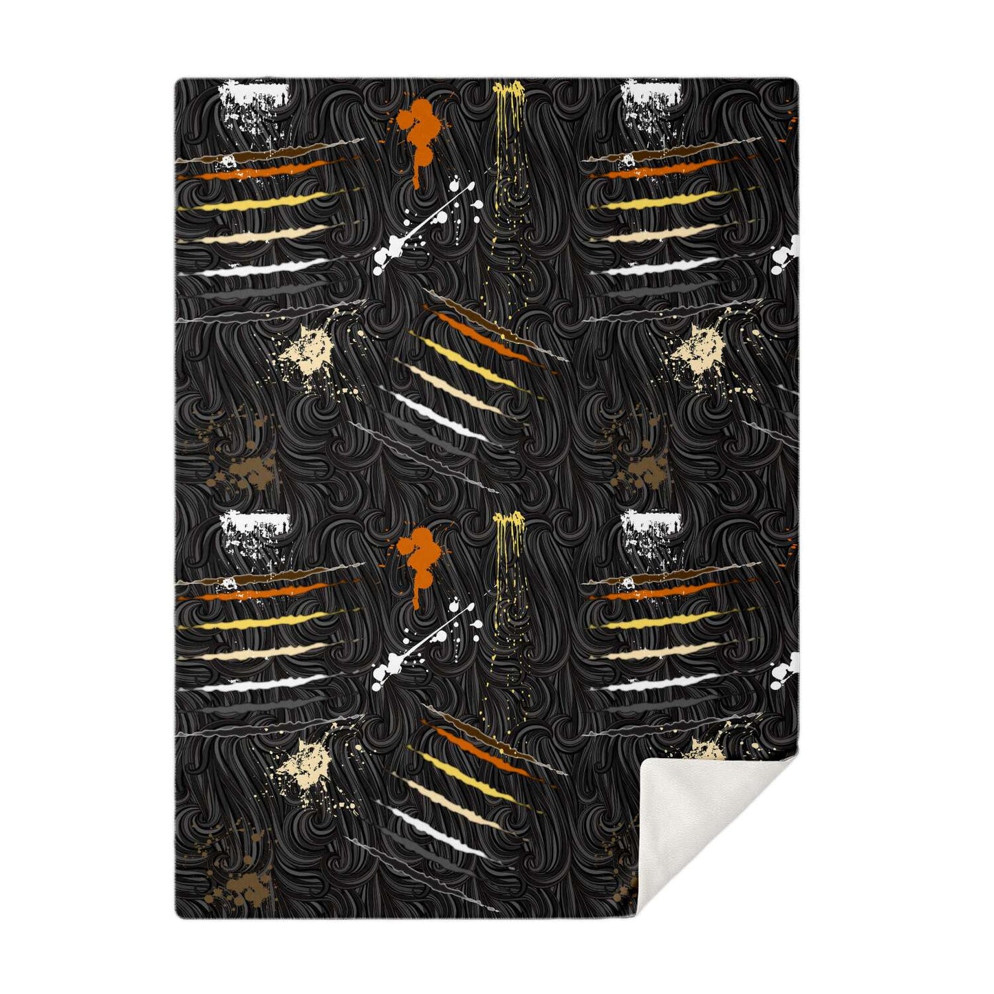 65 MCMLXV LGBT Bear Pride Flag Scratches and Splatter Fur Print Blanket - 65mcmlxv