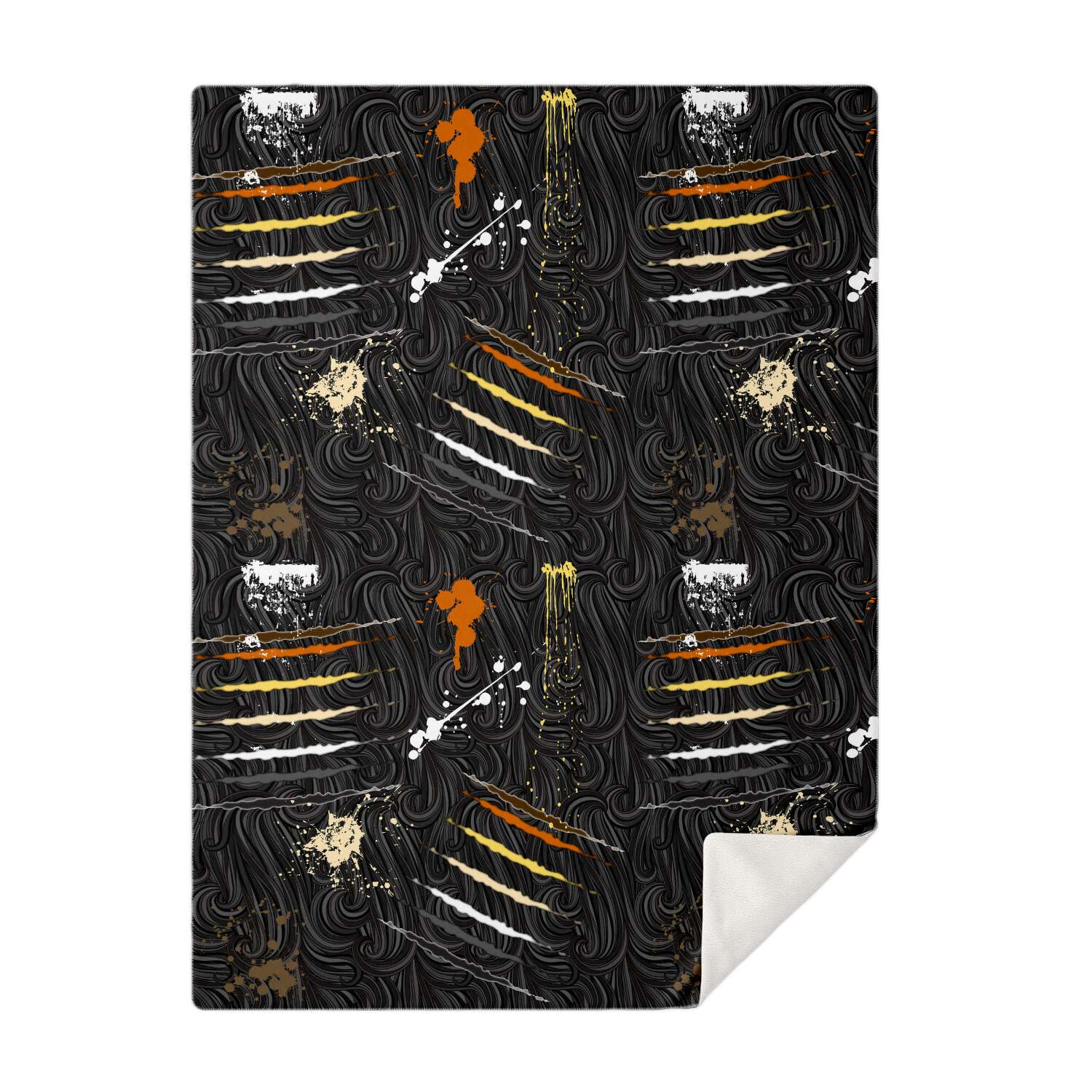 65 MCMLXV LGBT Bear Pride Flag Scratches and Splatter Fur Print Blanket - 65mcmlxv