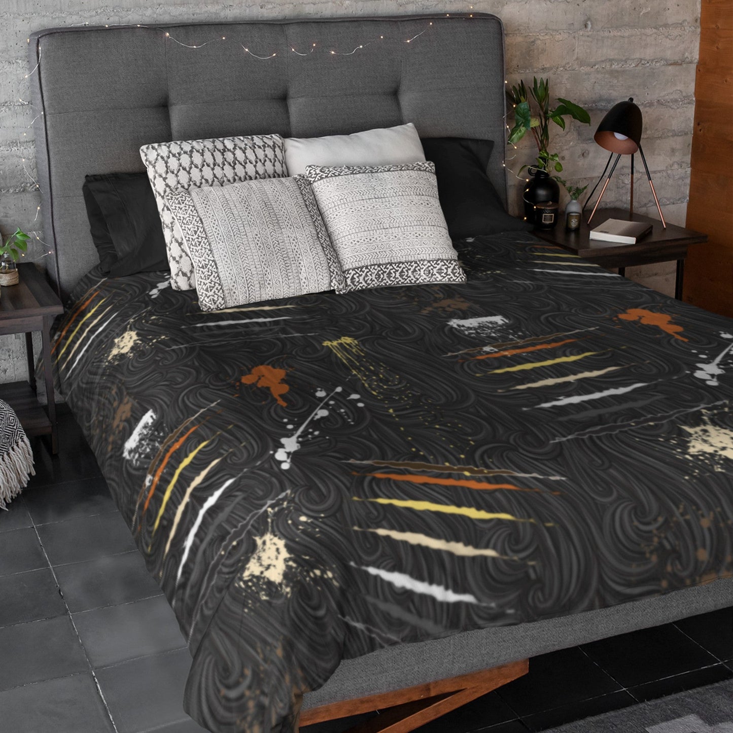 65 MCMLXV LGBT Bear Pride Flag Scratches and Splatter Fur Print Blanket - 65mcmlxv