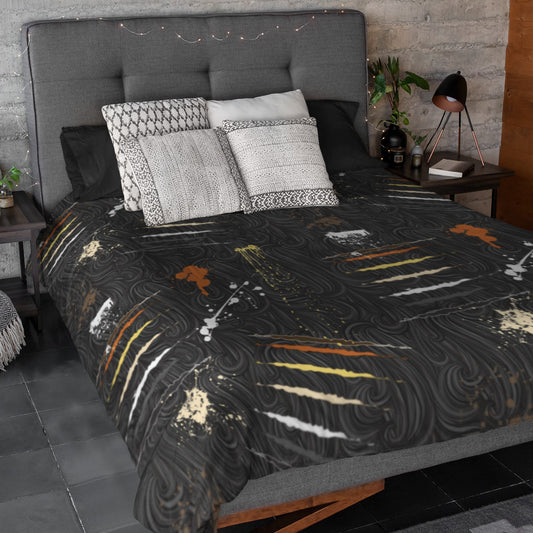 65 MCMLXV LGBT Bear Pride Flag Scratches and Splatter Fur Print Blanket - 65mcmlxv