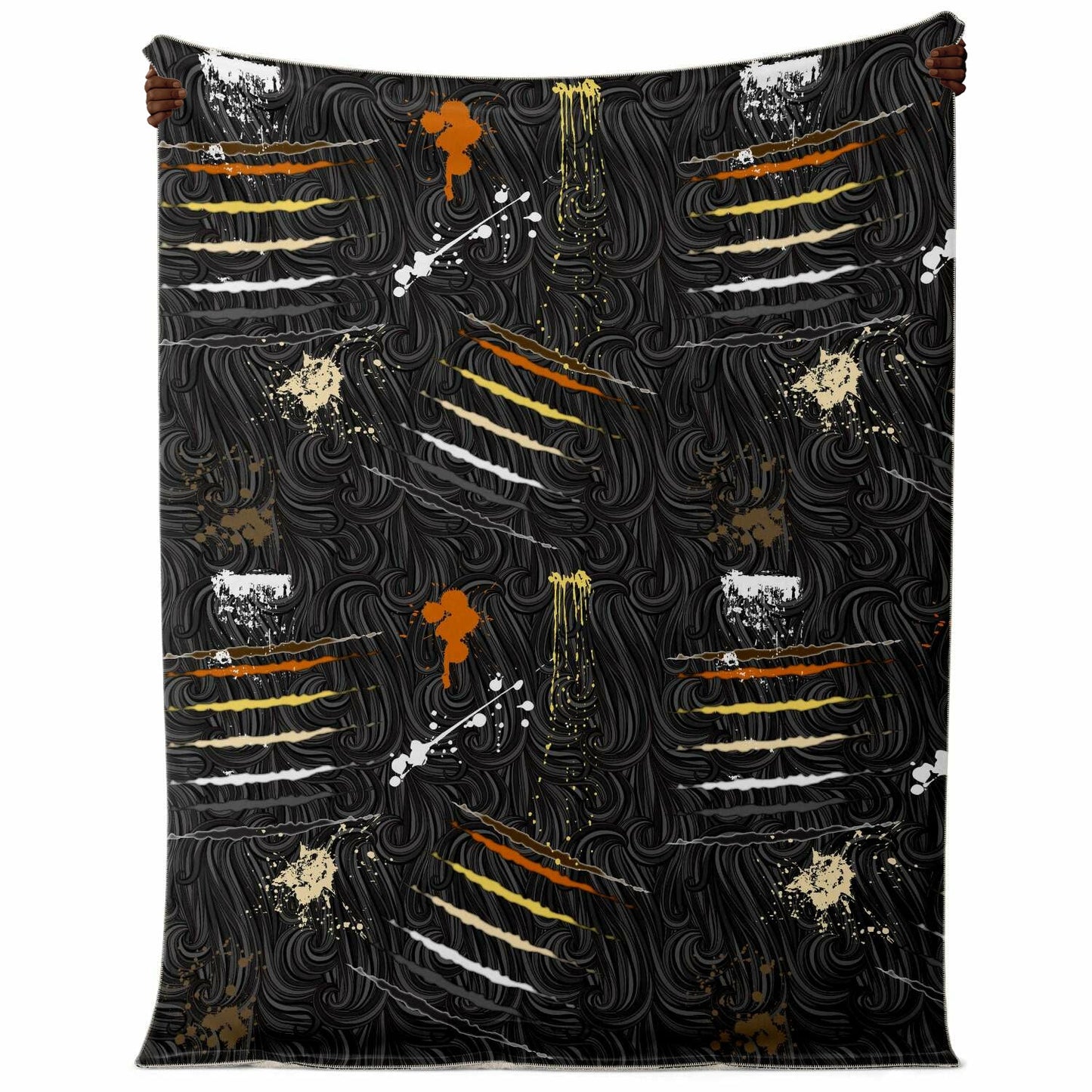 65 MCMLXV LGBT Bear Pride Flag Scratches and Splatter Fur Print Blanket - 65mcmlxv
