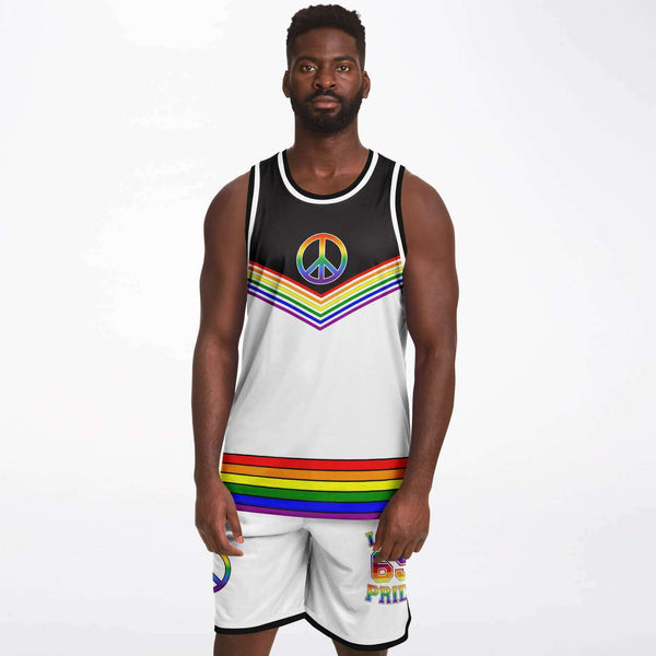 65 MCMLXV LGBT Gay Pride Rainbow Flag Basketball Jersey and Short Set - 65mcmlxv