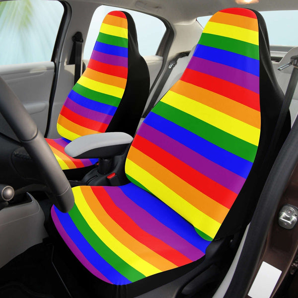 65 MCMLXV LGBT Gay Pride Rainbow Flag Print Car Seat Cover - 65mcmlxv