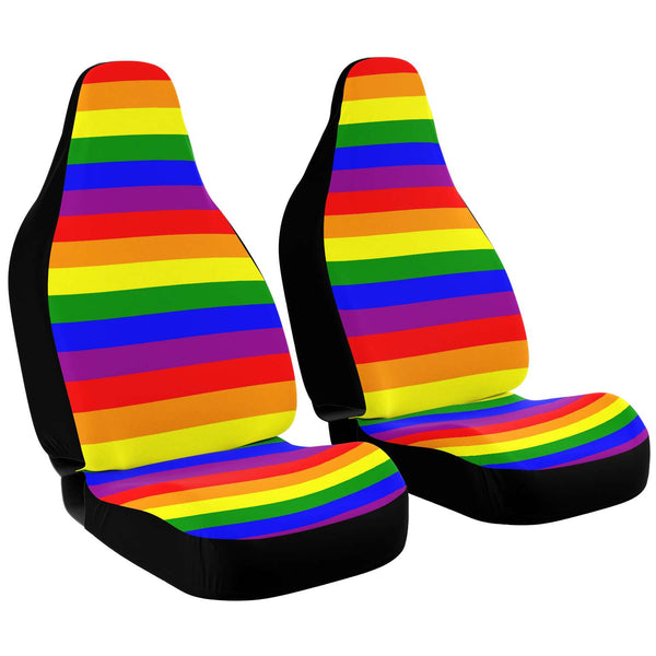 65 MCMLXV LGBT Gay Pride Rainbow Flag Print Car Seat Cover - 65mcmlxv