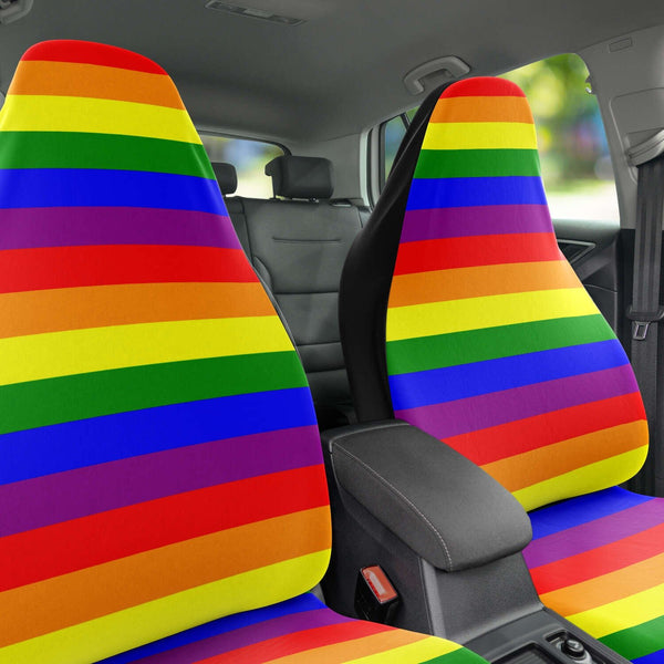 65 MCMLXV LGBT Gay Pride Rainbow Flag Print Car Seat Cover - 65mcmlxv
