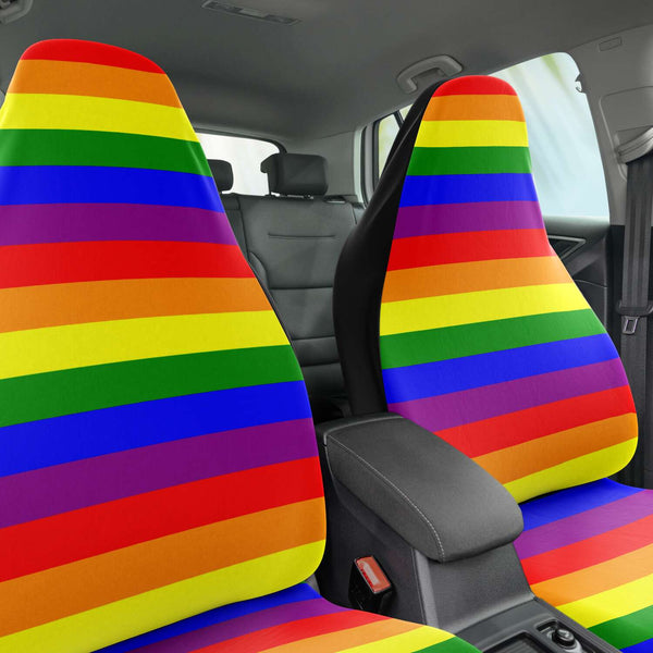 65 MCMLXV LGBT Gay Pride Rainbow Flag Print Car Seat Cover - 65mcmlxv