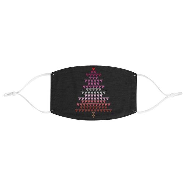 65 MCMLXV LGBT Lesbian Pride Flag Christmas Tree Print 2 Layer Face Mask - 65mcmlxv