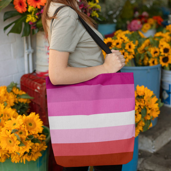 65 MCMLXV LGBT Lesbian Pride Flag Print Tote Bag - 65mcmlxv
