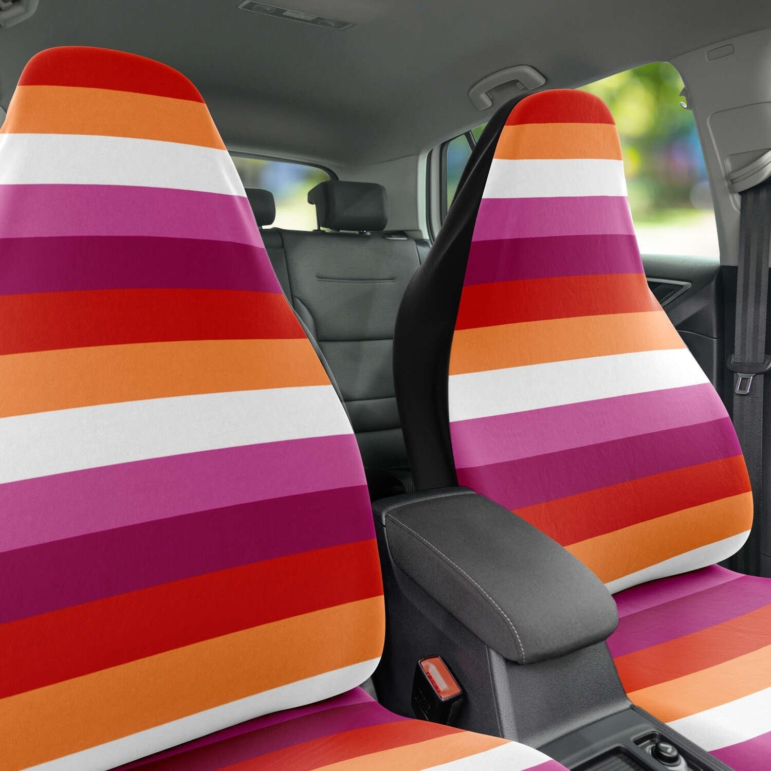 65 MCMLXV LGBT Lesbian Pride Sunset Flag Print Car Seat Cover - 65mcmlxv