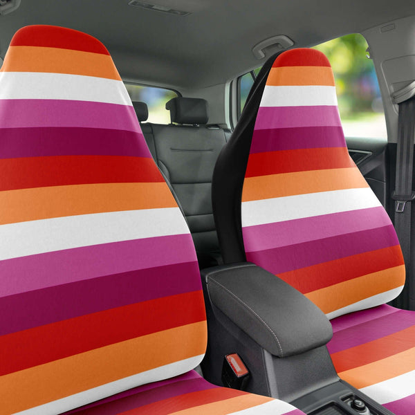 65 MCMLXV LGBT Lesbian Pride Sunset Flag Print Car Seat Cover - 65mcmlxv