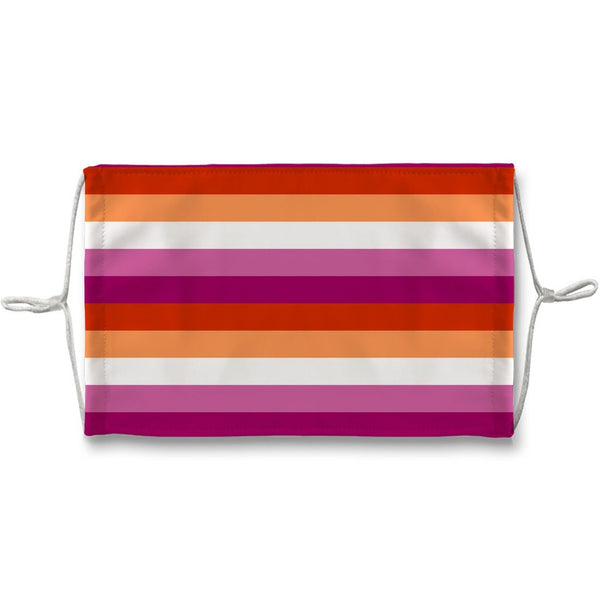 65 MCMLXV LGBT Lesbian Pride Sunset Flag Print Face Mask - 65mcmlxv