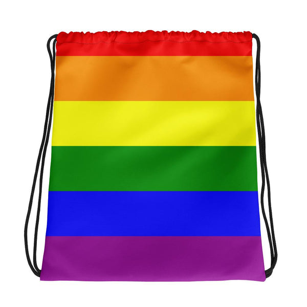 65 MCMLXV LGBT Pride Rainbow Flag Print Drawstring Bag Backpack - 65mcmlxv