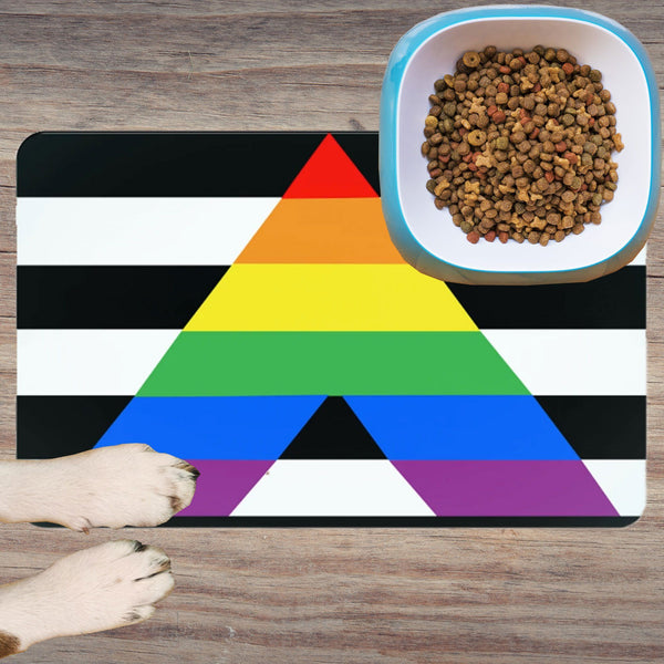 65 MCMLXV LGBT Straight Ally Flag Print Pet Dog Placemat 10x16 - 65mcmlxv