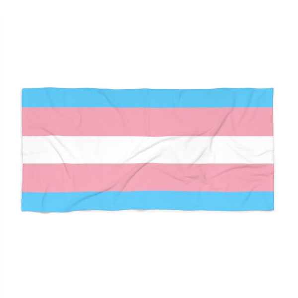 65 MCMLXV LGBT Transgender Pride Flag Print Beach Towel - 65mcmlxv