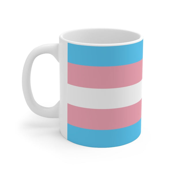 65 MCMLXV LGBT Transgender Pride Flag Print Ceramic Coffee Mug 11oz - 65mcmlxv