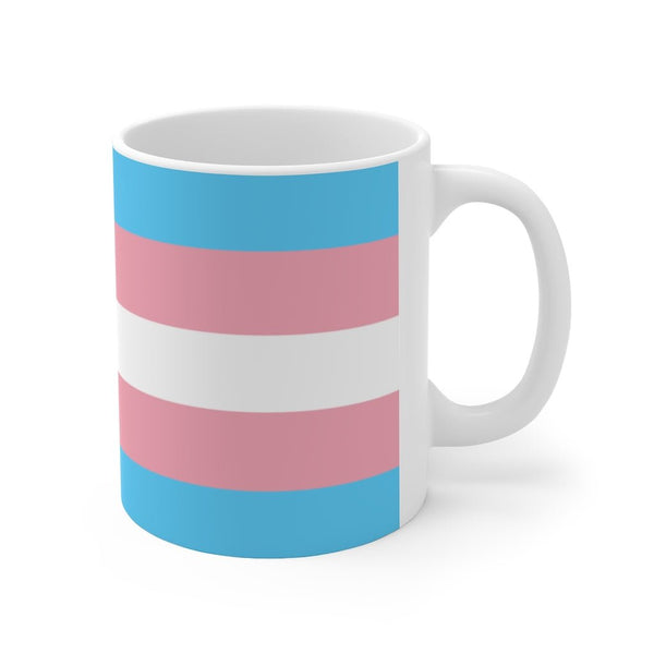 65 MCMLXV LGBT Transgender Pride Flag Print Ceramic Coffee Mug 11oz - 65mcmlxv