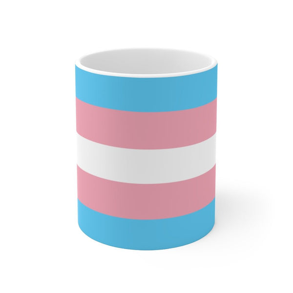 65 MCMLXV LGBT Transgender Pride Flag Print Ceramic Coffee Mug 11oz - 65mcmlxv