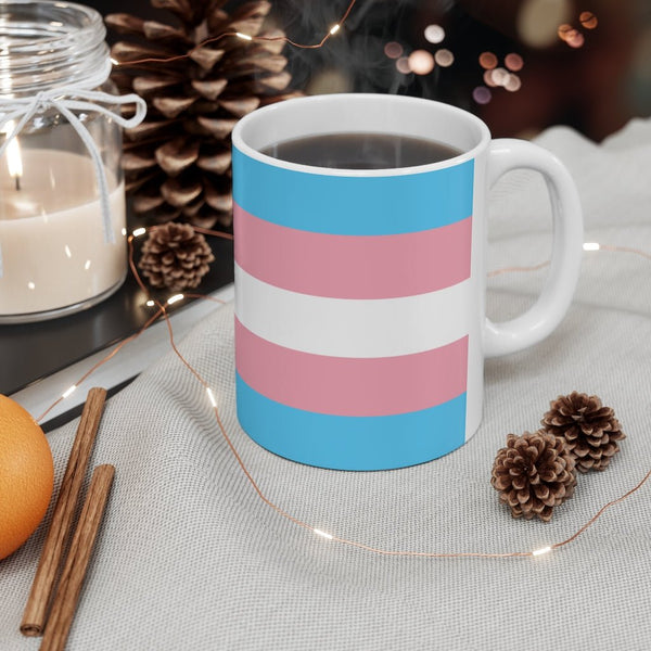65 MCMLXV LGBT Transgender Pride Flag Print Ceramic Coffee Mug 11oz - 65mcmlxv
