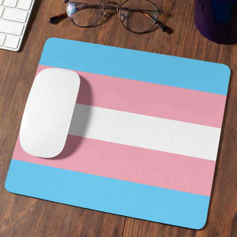 65 MCMLXV LGBT Transgender Pride Flag Print Mouse Pad (Rectangle) - 65mcmlxv