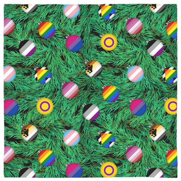 65 MCMLXV LGBTQI Pride Flags Christmas Ornaments Print Pet Dog Bandana 24x24 - 65mcmlxv