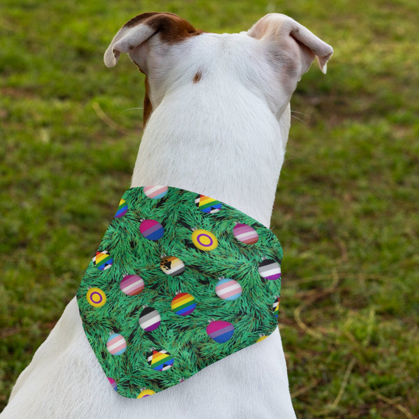 65 MCMLXV LGBTQI Pride Flags Christmas Ornaments Print Pet Dog Bandana 24x24 - 65mcmlxv