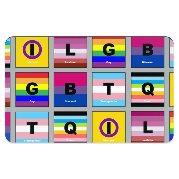 65 MCMLXV LGBTQI Pride Flags Print Pet Placemat - 65mcmlxv