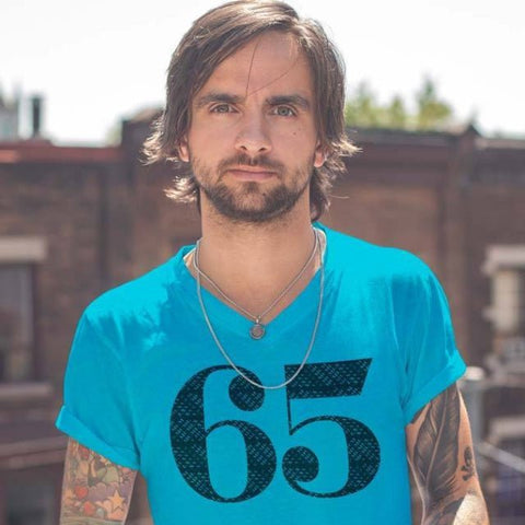65 MCMLXV Men's 65 Logo Typography Graphic T-Shirt - 65mcmlxv