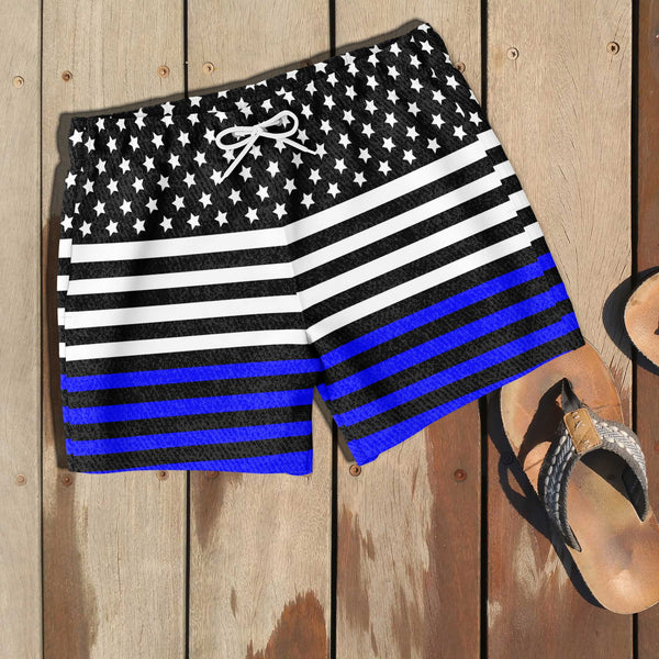 65 MCMLXV Men's Americana USA Flag Print Swim Trunk - 65mcmlxv