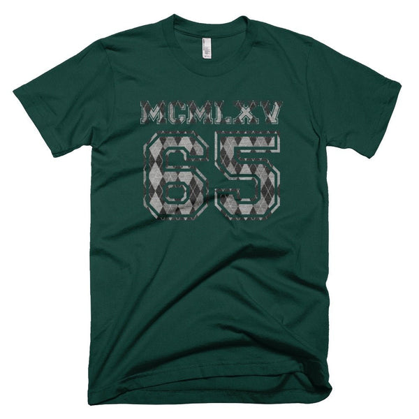 65 MCMLXV Men's Argyle Varsity Logo Graphic T-Shirt - 65mcmlxv