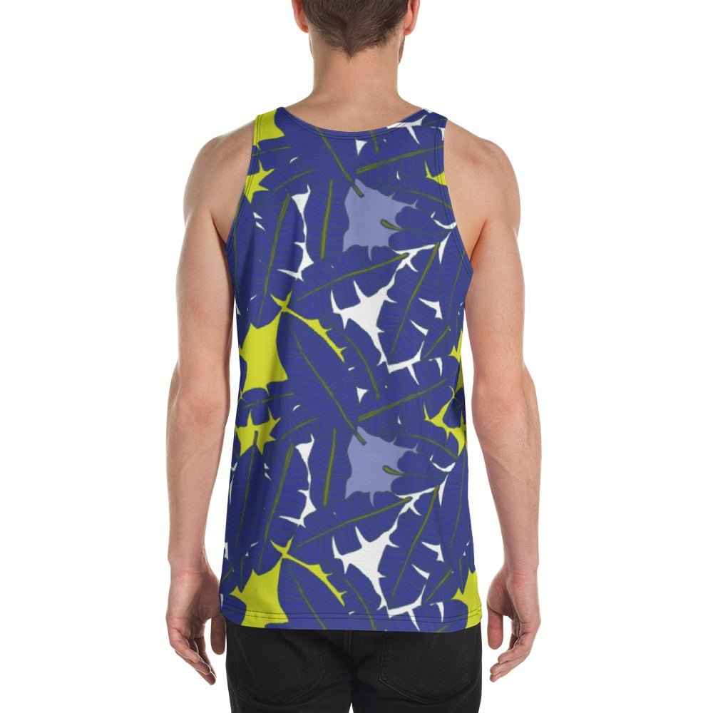 65 MCMLXV Men's Banana Leaf Color Block Print Tank Top
