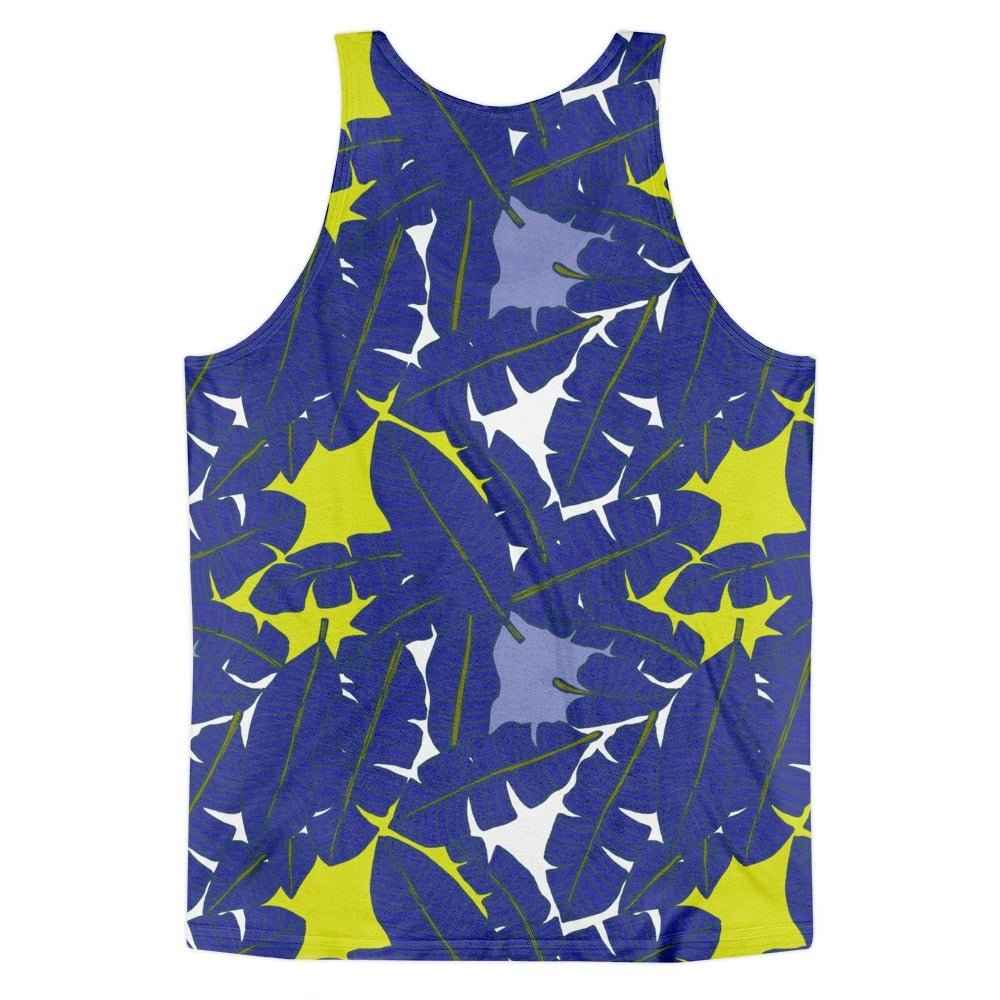 65 MCMLXV Men's Banana Leaf Color Block Print Tank Top