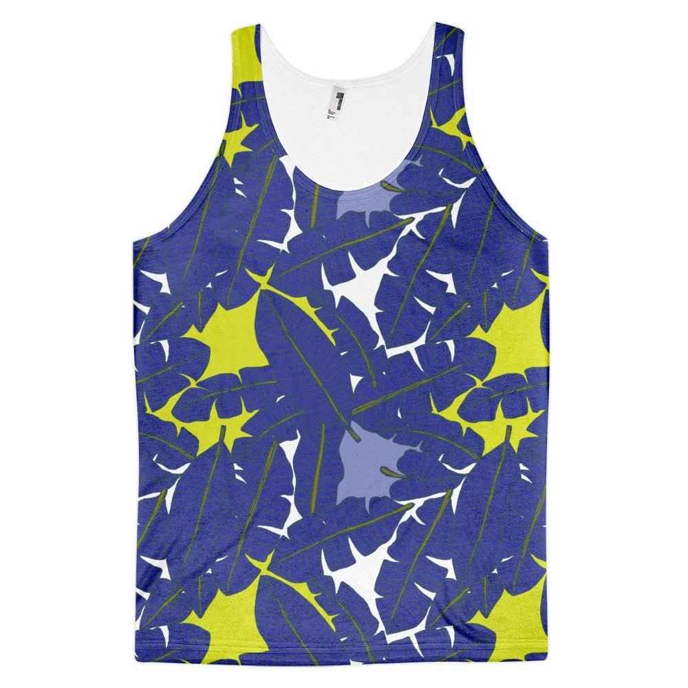65 MCMLXV Men's Banana Leaf Color Block Print Tank Top