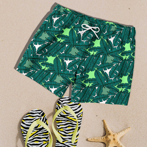 65 MCMLXV Men's Banana Leaf Print Swim Trunk - 65mcmlxv