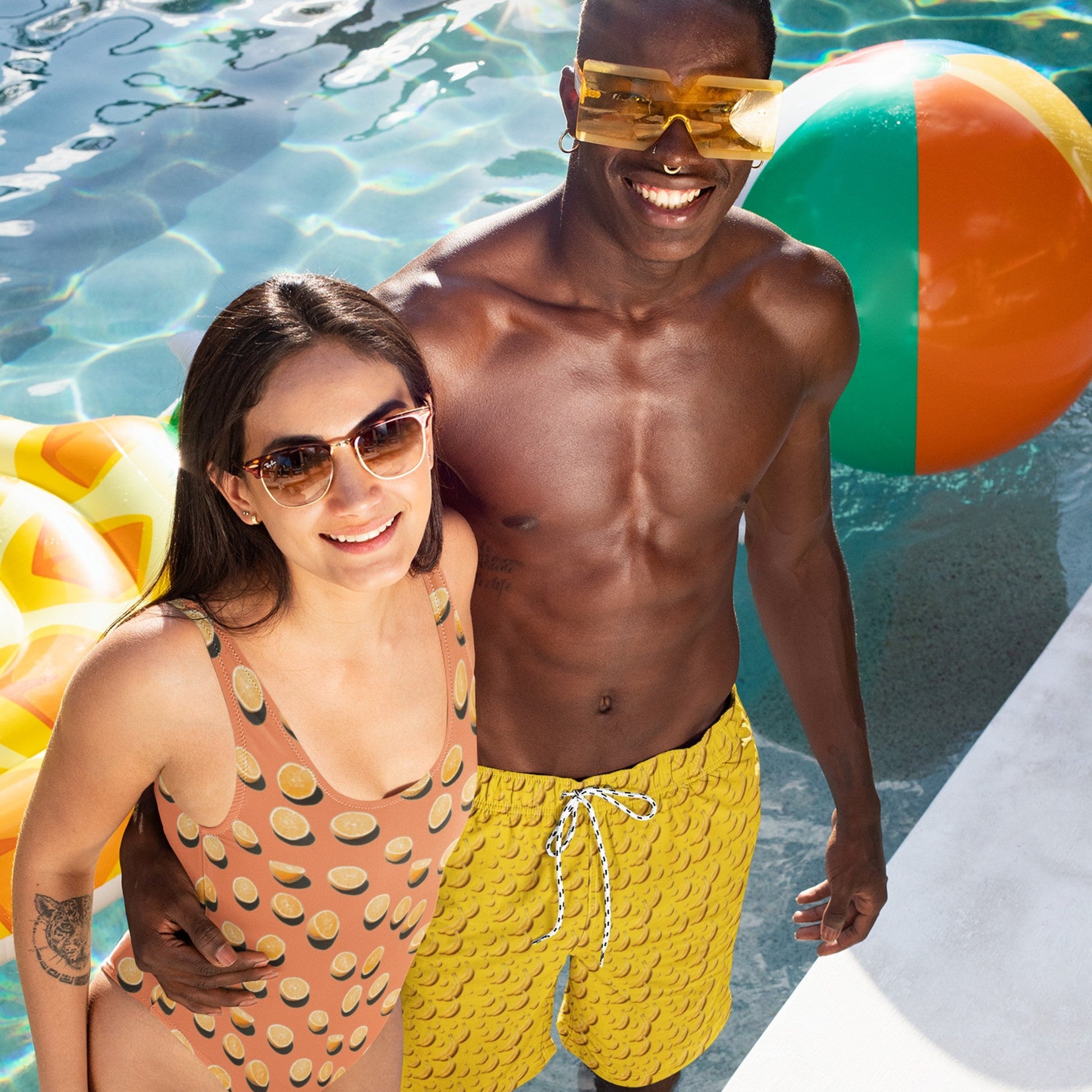 65 MCMLXV Men's Bananas Print Swim Trunk - 65mcmlxv