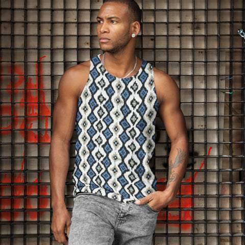 65 MCMLXV Men's Batik Ikat Print Tank Top - 65mcmlxv